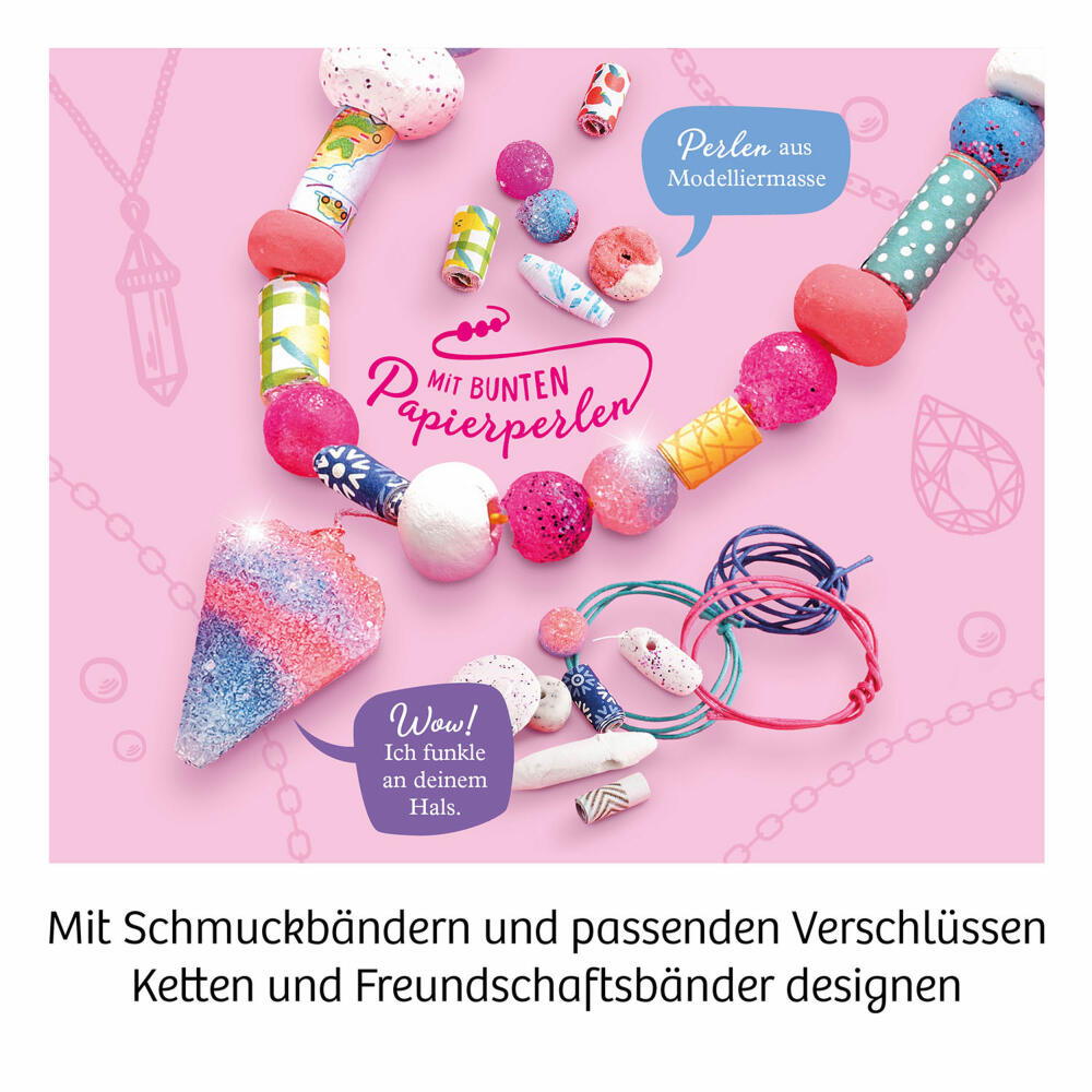 KOSMOS Experimentierkasten Schmuck-Studio, Halsketten, Armbänder, Basteln, Perlen, ab 8 Jahren, 671501