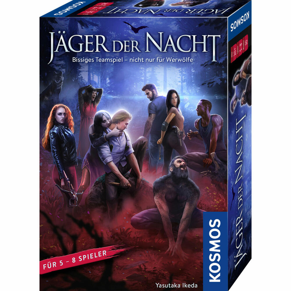 KOSMOS Jäger der Nacht, Gesellschaftsspiel, Kartenspiel, Teamspiel, Partyspiel, Spiel, ab 10 Jahren, 680046