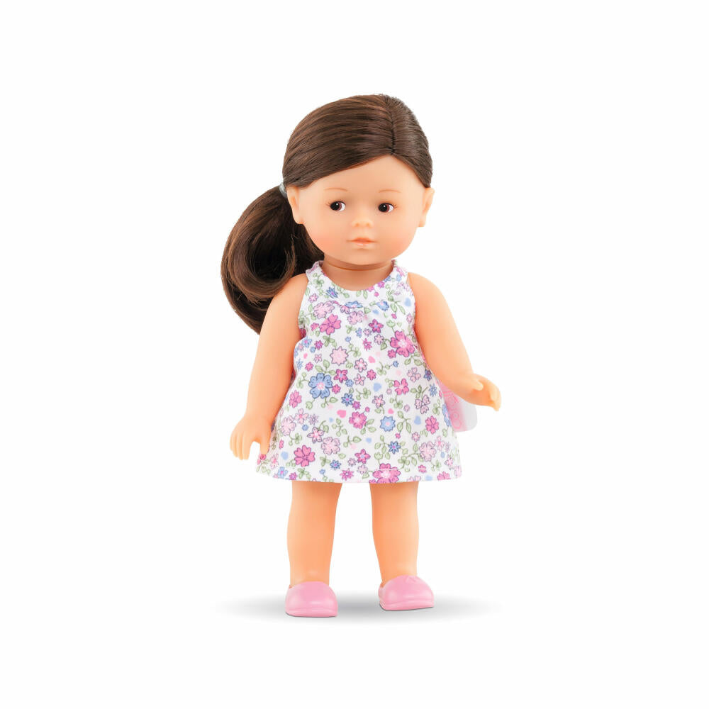 Corolle LTC Mini Corolline Romy Brünett, Vollvinylpuppe, Puppe, Babypuppe, Spielzeug, Vanilleduft, 20 cm, 9000240020