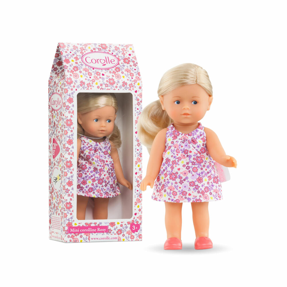 Corolle LTC Mini Corolline Rosy Blond, Vollvinylpuppe, Puppe, Babypuppe, Spielzeug, Vanilleduft, 20 cm, 9000240010
