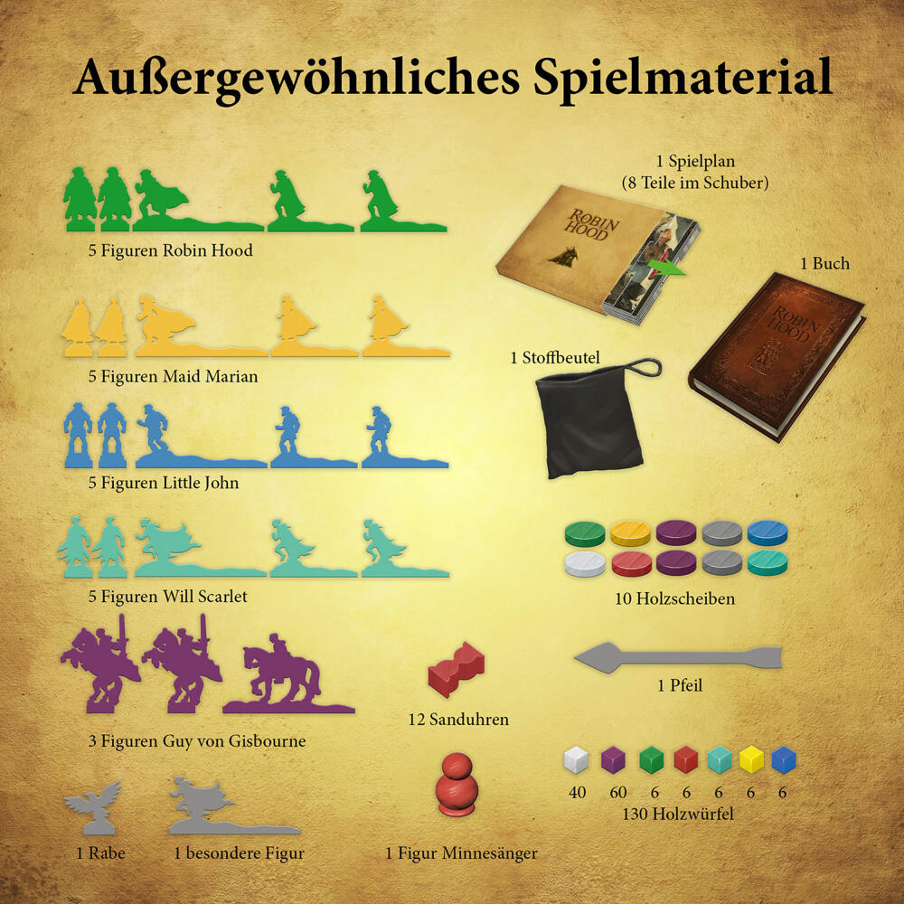 KOSMOS Die Abenteuer des Robin Hood, Gesellschaftsspiel, Kooperatives Abenteuer-Spiel, Brettspiel, ab 10 Jahren, 680565
