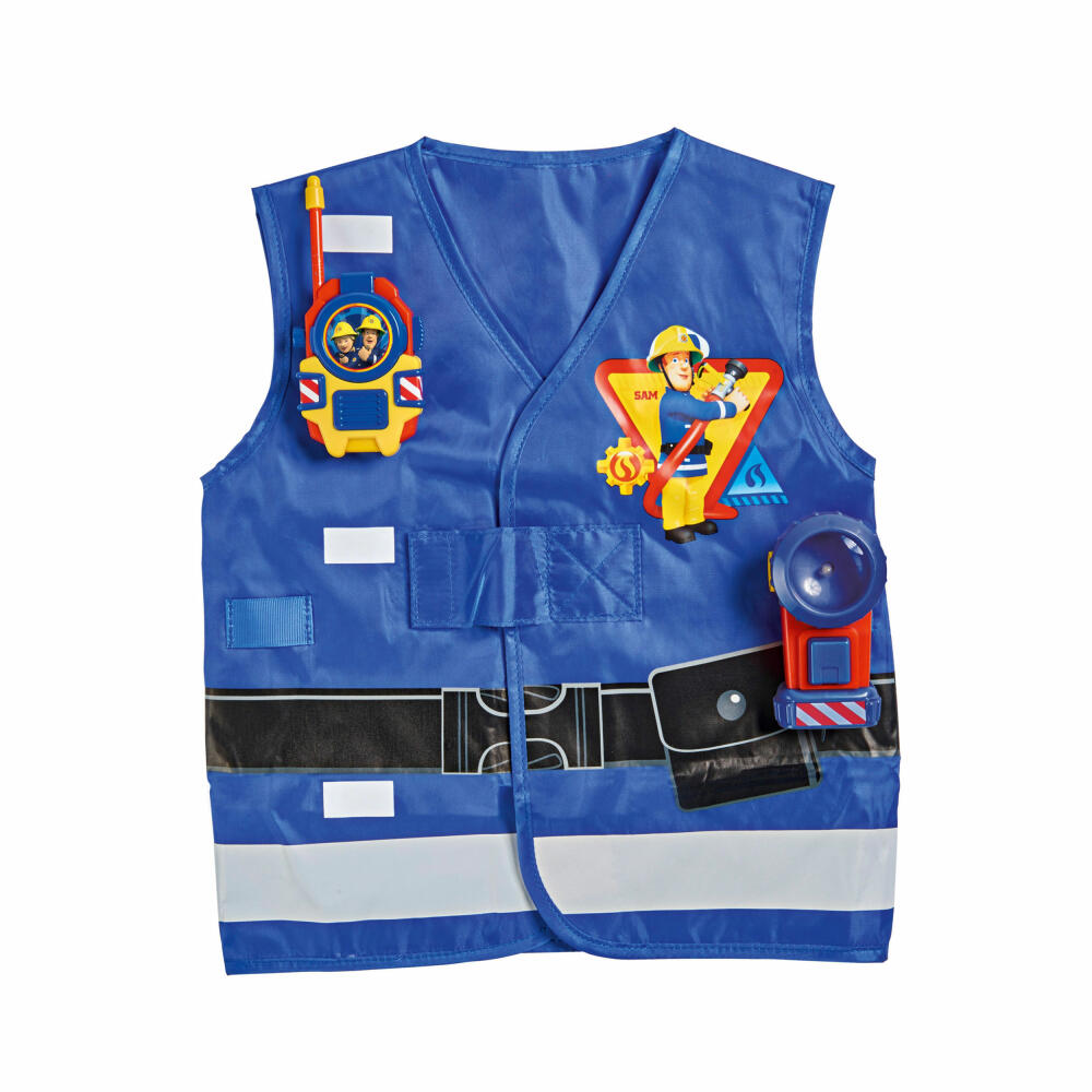 Simba Fireman Sam Fire Brigade Rescue Set, Vest, Flashlight, Walkie Talkie, Equipment, Children, Toy, 109252477
