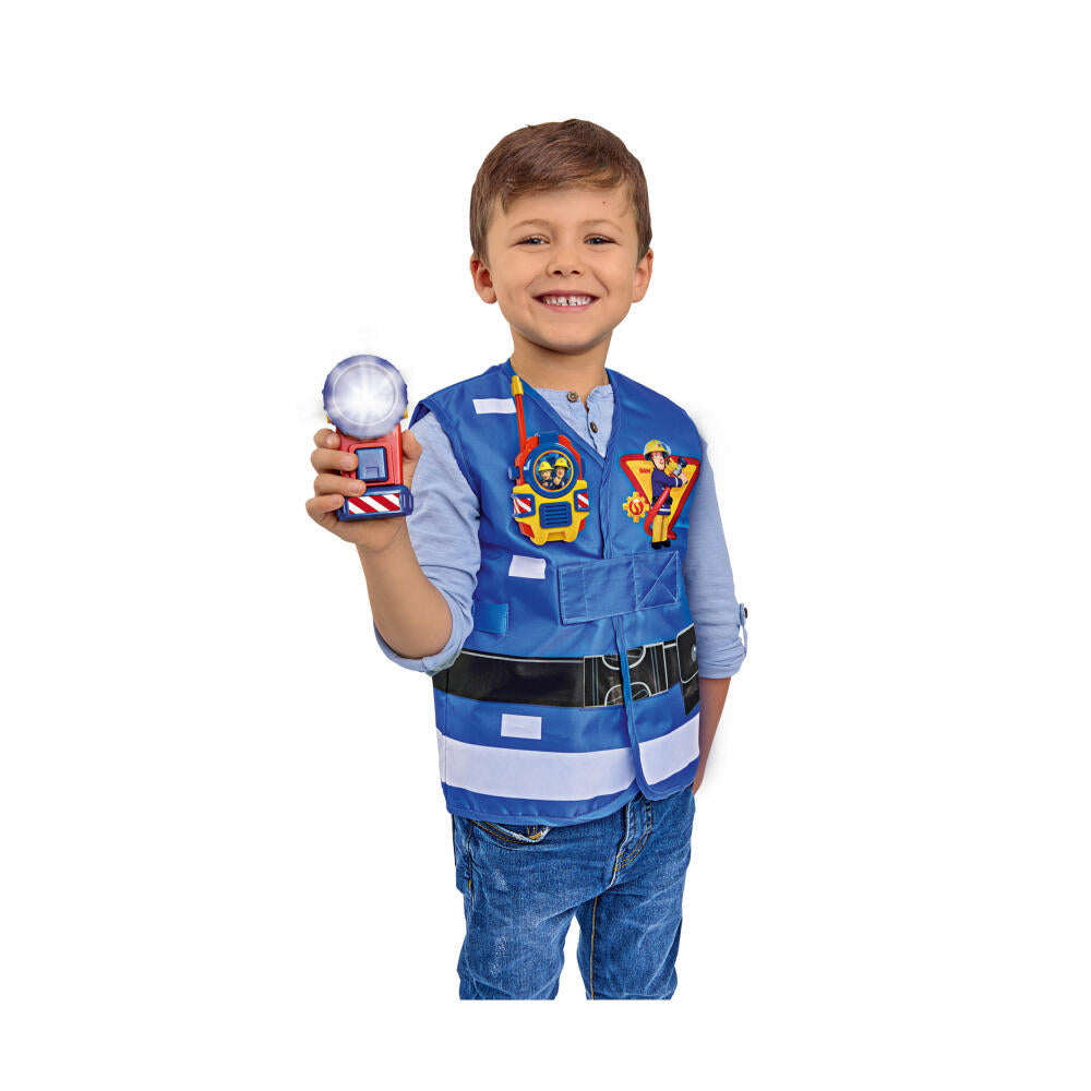 Simba Fireman Sam Fire Brigade Rescue Set, Vest, Flashlight, Walkie Talkie, Equipment, Children, Toy, 109252477