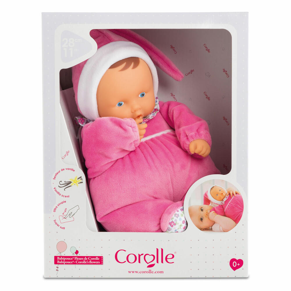 Corolle MDC Babipouce 1001 Blume, Schmusepuppe, Weichkörperpuppe, Babypuppe, Puppe, mit Vanilleduft, 9000020090