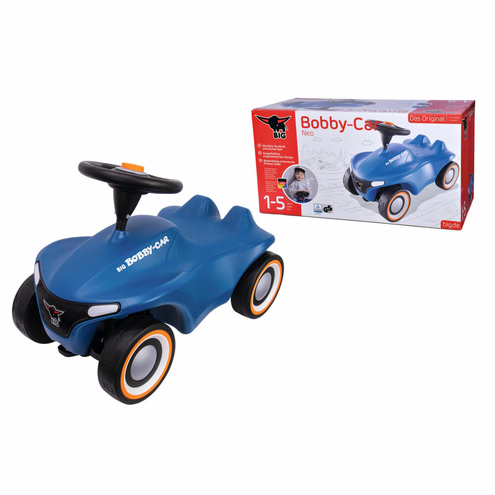 BIG Bobby-Car-Neo, Bobbycar, Bobby Car, Rutschauto, Rutschfahrzeug, Kinder Auto, Neue Generation, Blau, 800056241