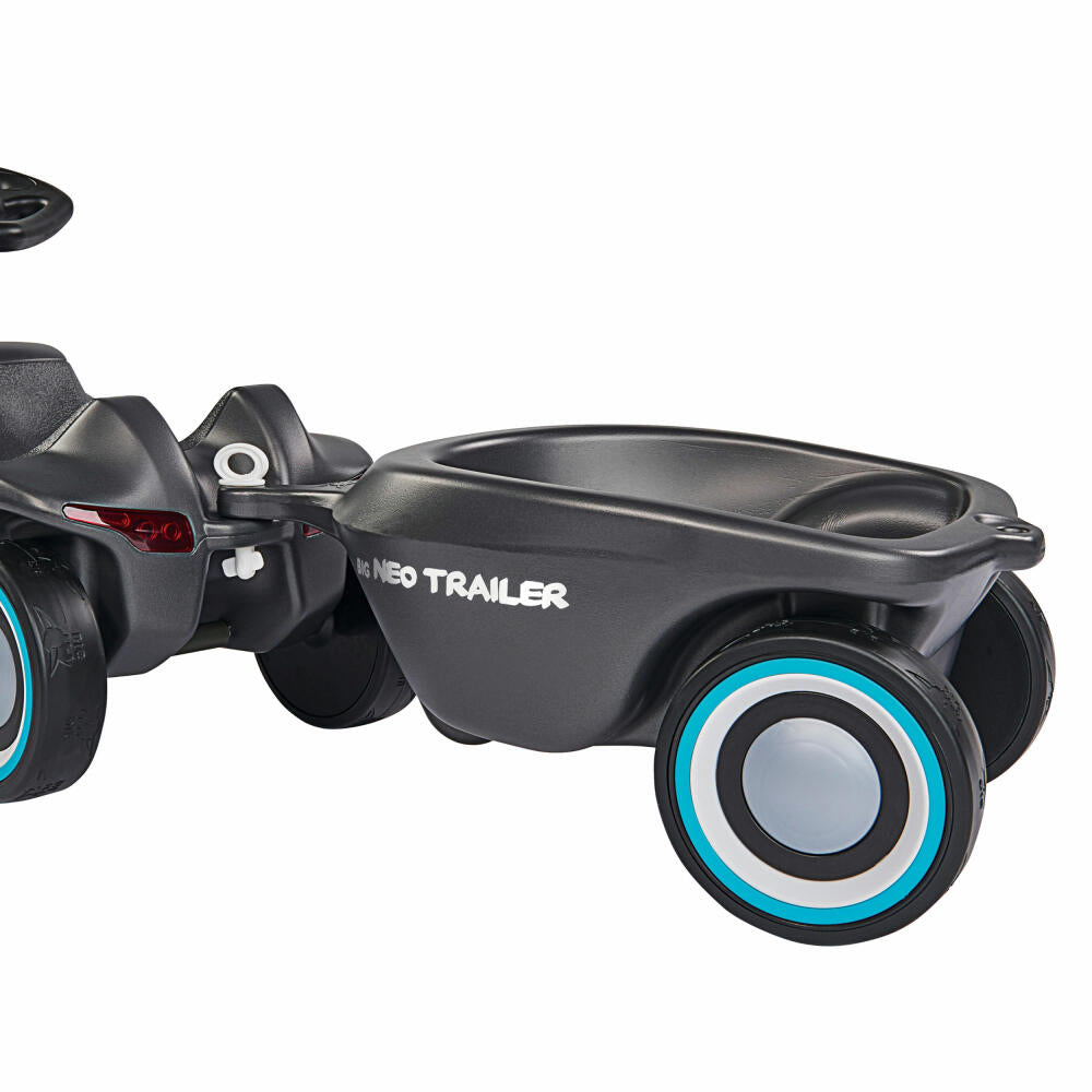 BIG Bobby-Car Neo Trailerr, Bobbycar Anhänger, Rutschauto Zubehör, Kinder Spielzeug, Anthrazit, 800056267