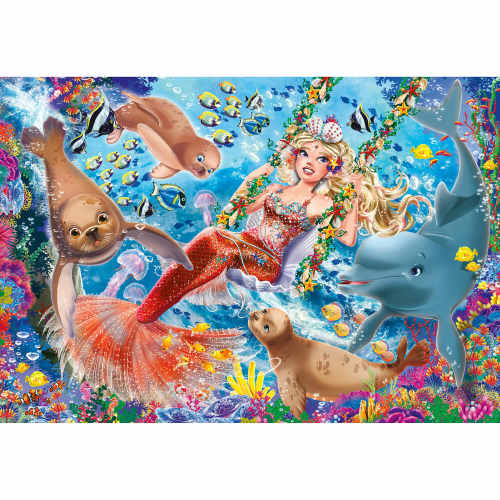 Ravensburger Puzzle Zauberhafte Meerjungfrauen, Kinderpuzzle, Legespiel, Kinderspiel, 2 x 24 Teile, 05147