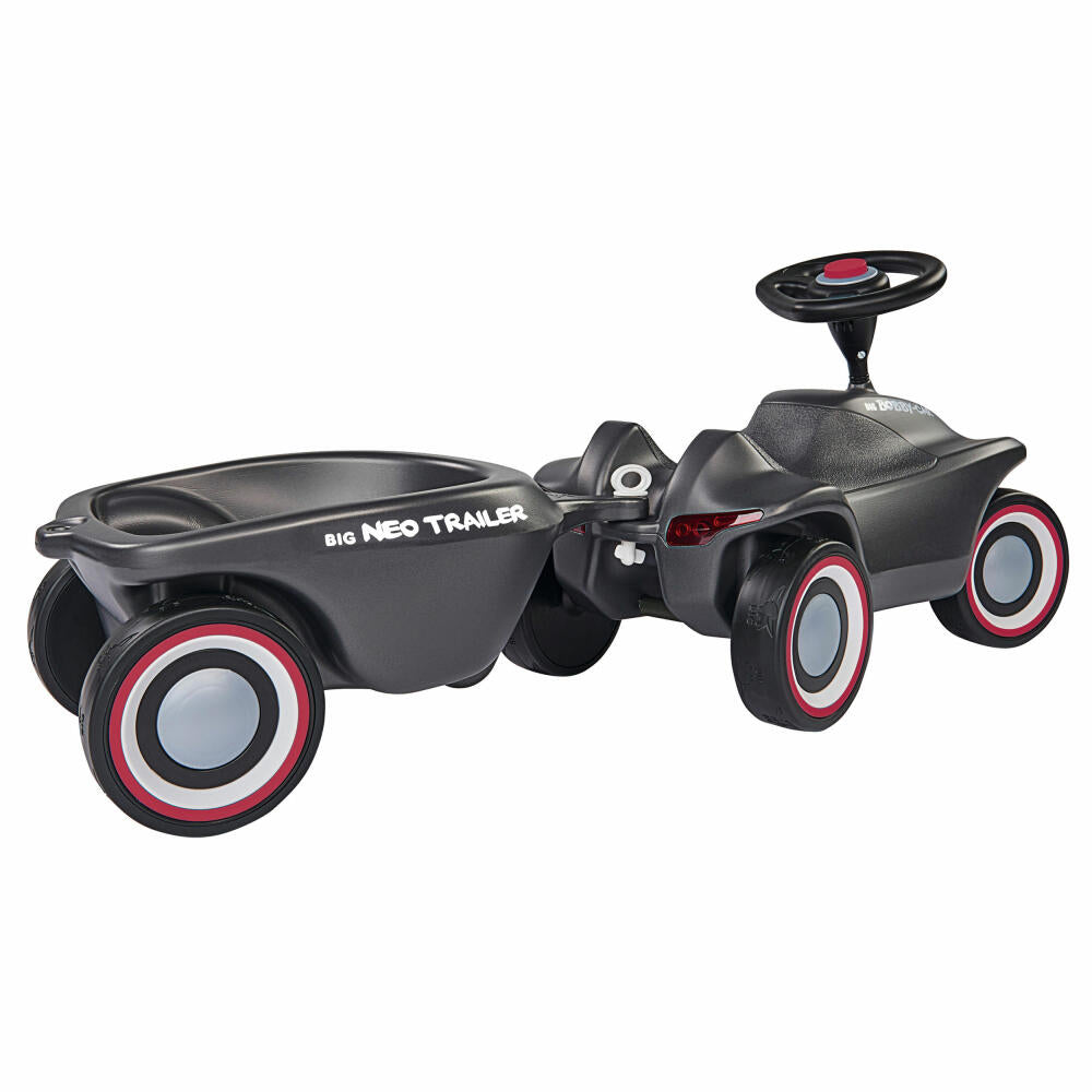 BIG Bobby-Car Neo Trailerr, Bobbycar Anhänger, Rutschauto Zubehör, Kinder Spielzeug, Anthrazit, 800056267