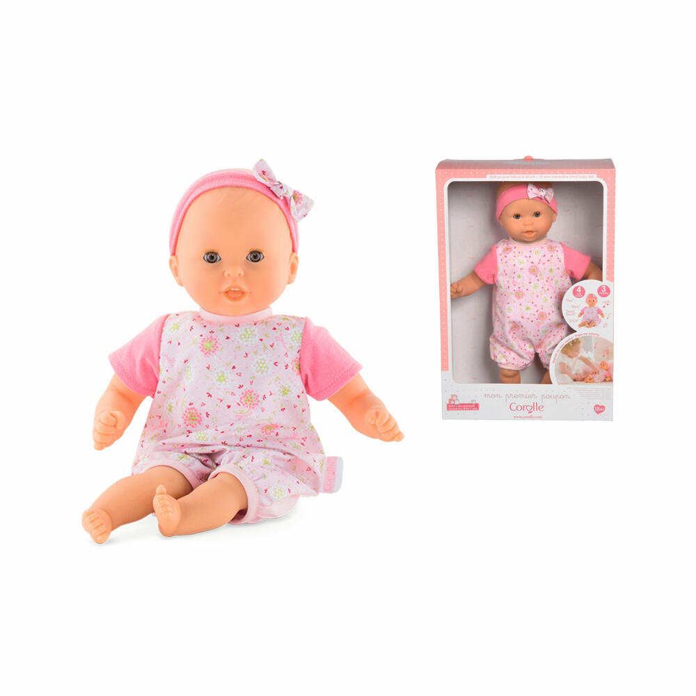 Corolle MPP Calin Melodies and Bussi, soft body doll with sleeping eyes, baby doll, doll, with vanilla scent, 9000100100