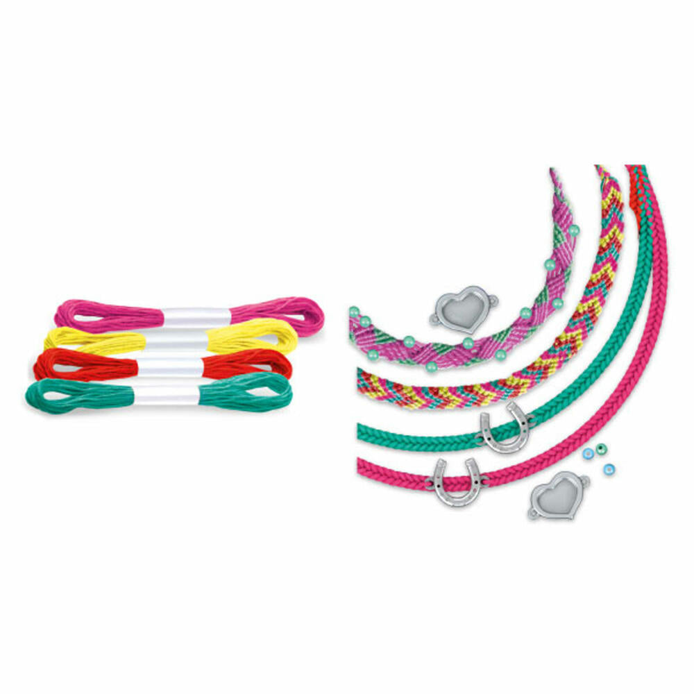 Schmidt Spiele Schleich Horse Club Freundschaftsbändchen, Bastelset, Kreativset, Freundschaftsbänder Knüpfen, 51440