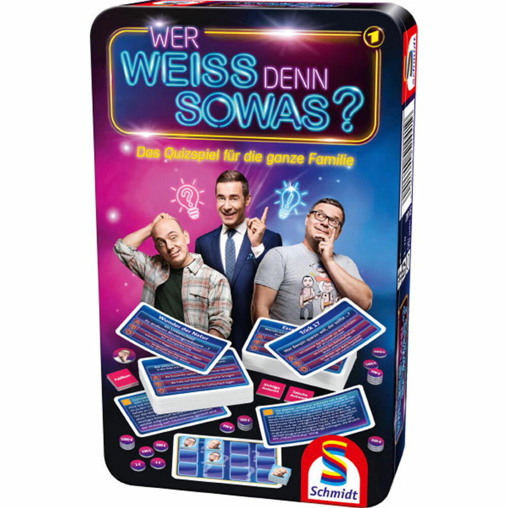 Schmidt Spiele Who knows what? The travel variant, Bring-Me-Along game, Quiz game, Travel game, 51441