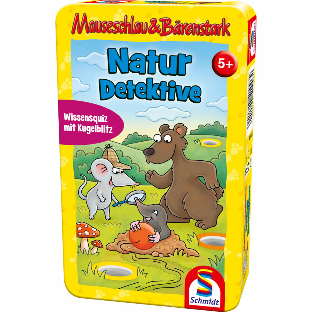 Schmidt Spiele Mauseschlau & Bärenstark Nature Detectives, Bring-Me-With Game, Children's Game, Travel Game, 51446