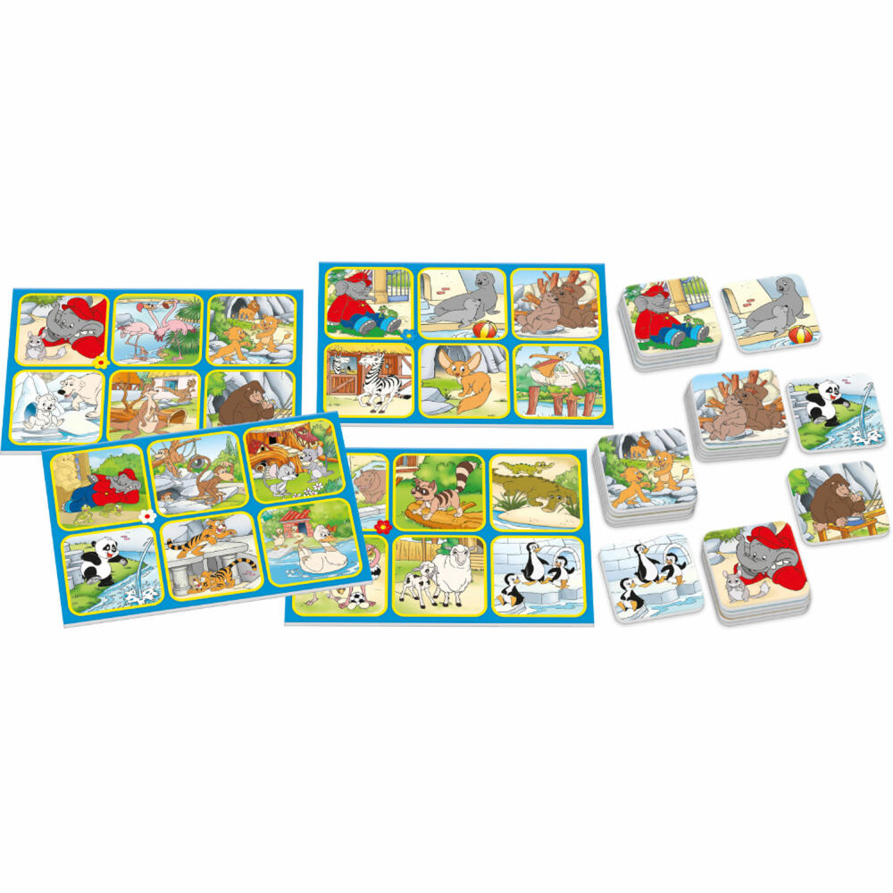 Schmidt Spiele Benjamin Blümchen Zoo Lotto, Bring-Me-With Game, Children's Game, Travel Game, 51447