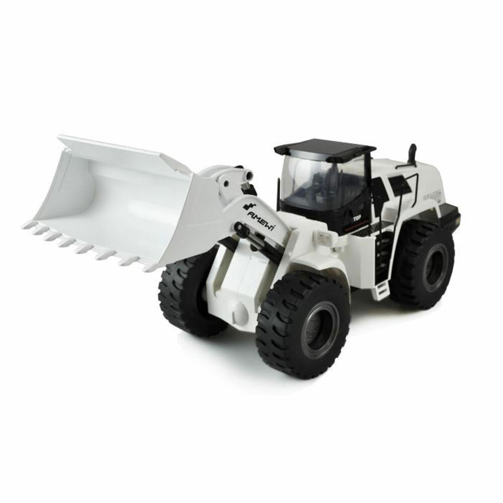 AMEWI Wheel Loader G484E AE Partial Metal 1:14 Sound Light 2.4GHz 10-Channel RTR White