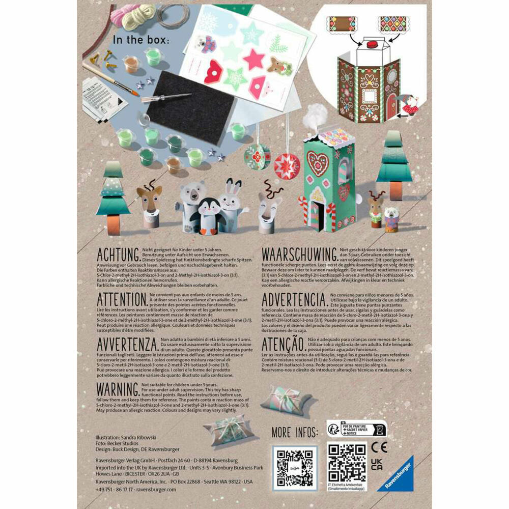 Ravensburger Bastelset Eco Create Midi Wintertime, Kreativset, 18442