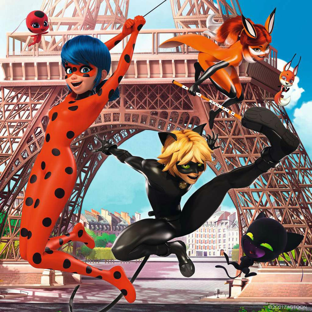 Ravensburger Children's Puzzle Our Heroes Ladybug and Cat Noir, Puzzle, 3x49 pieces, 05189