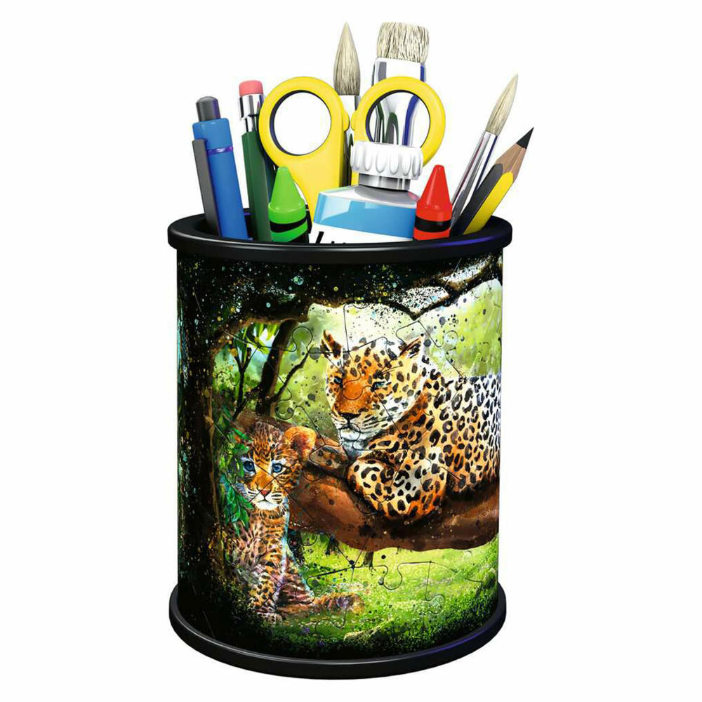 Ravensburger 3D Puzzle Utensilo - Big Cats, three-dimensional puzzle, 54 pieces, 11263