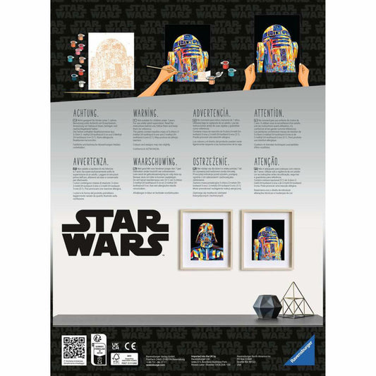Ravensburger Malen nach Zahlen Star Wars - Darth Vader, Malvorlage mit Farben und Pinsel, 23731