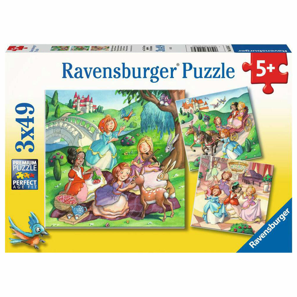 Ravensburger Kinderpuzzle Kleine Prinzessinnen, Puzzle, 3x49 Teile, 05564