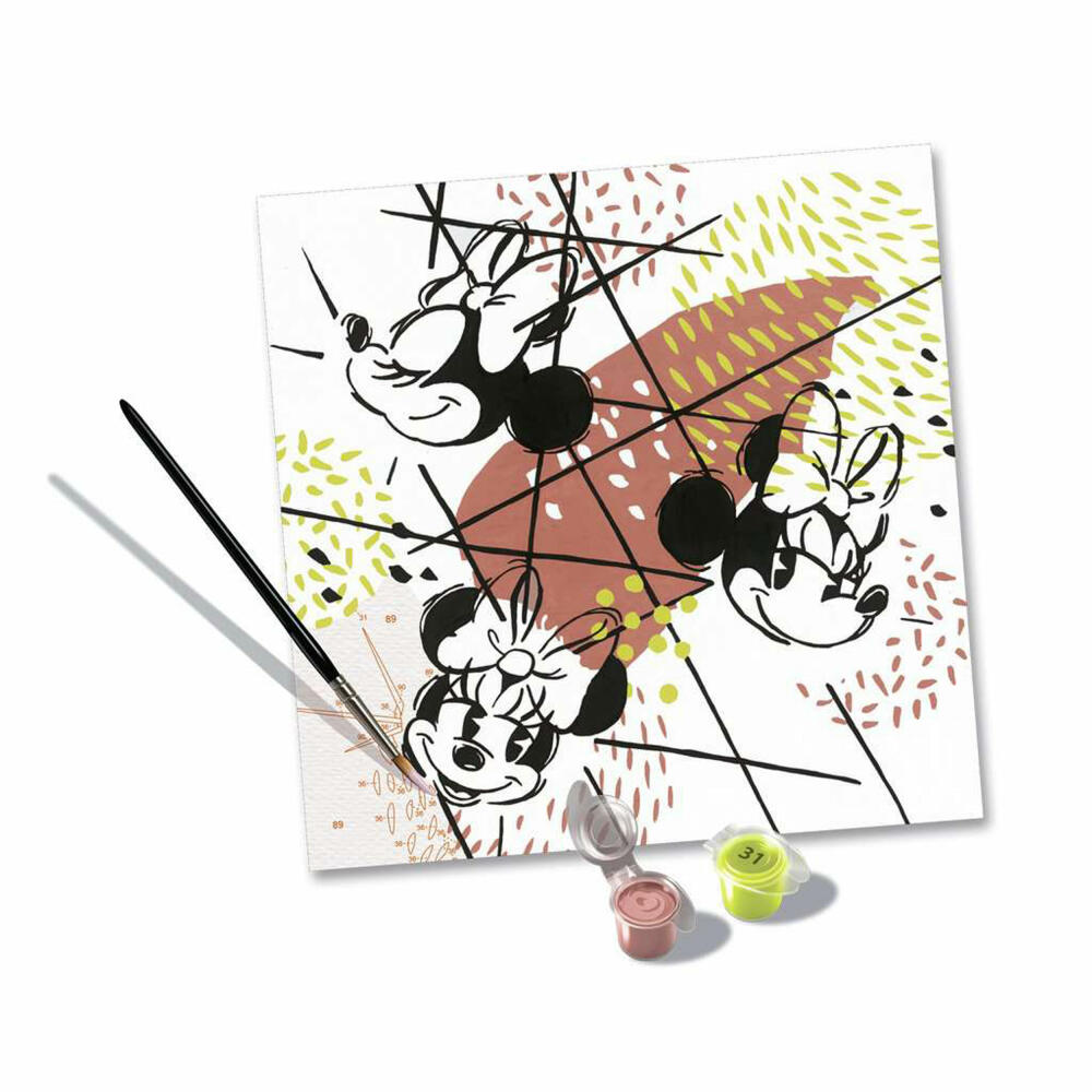 Ravensburger Malen nach Zahlen Minnie Style, Malvorlagen-Set mit Zubehör, 20127