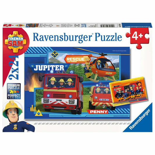 Ravensburger Kinderpuzzle Wasser marsch mit Sam, Puzzle, 2x24 Teile, 07826