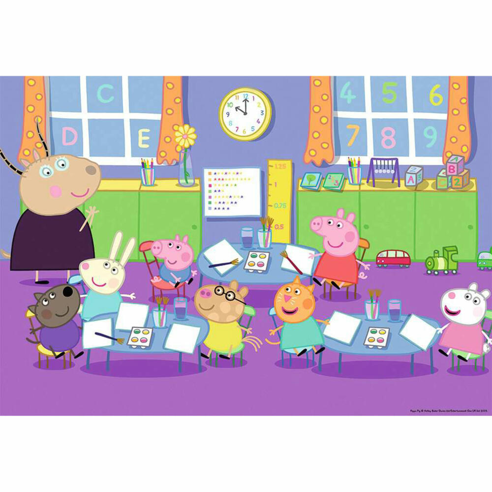 Ravensburger Kinderpuzzle Peppa in der Schule, Puzzle, 2x24 Teile, 09099