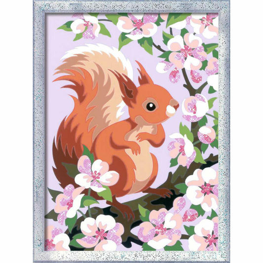 Ravensburger Malen nach Zahlen Neugieriges Eichhörnchen, Mal-Set für Kinder, 20064