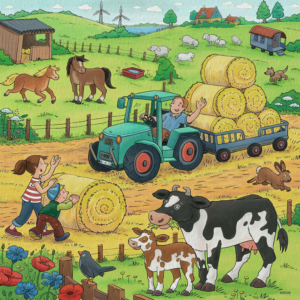 Ravensburger children's puzzle Lots going on on the farm, puzzle, 3x49 pieces, 05078