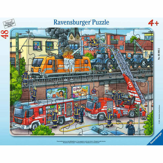 Ravensburger Kinderpuzzle Feuerwehreinsatz an den Bahngleisen, Puzzle, 48 Teile, 05093