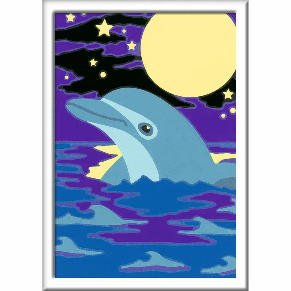 Ravensburger Paint by Numbers Little Dolphin, Painting Set for Children, 27694