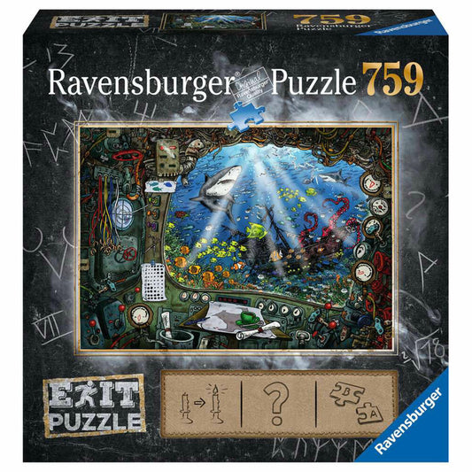 Ravensburger Puzzle In the Submarine, Adult Puzzle, 759 Pieces, 19953