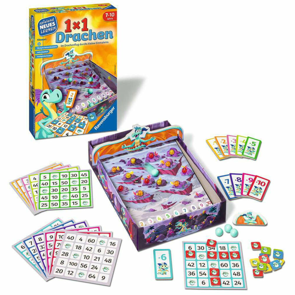 Ravensburger Lernspiel 1x1 Drachen, für Kinder ab 7 Jahren, 24976