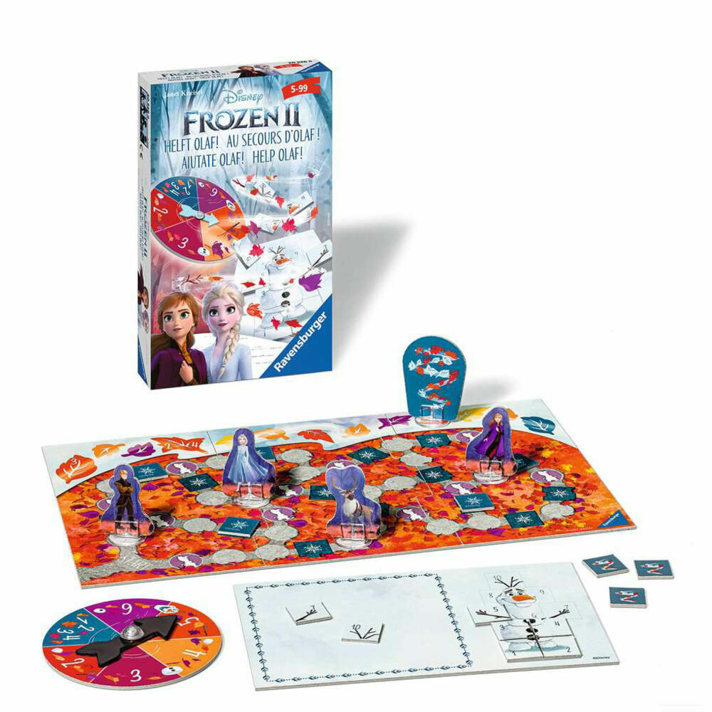 Ravensburger Reisespiel Disney Frozen 2 Helft Olaf!, für Kinder ab 5 Jahren, 20528