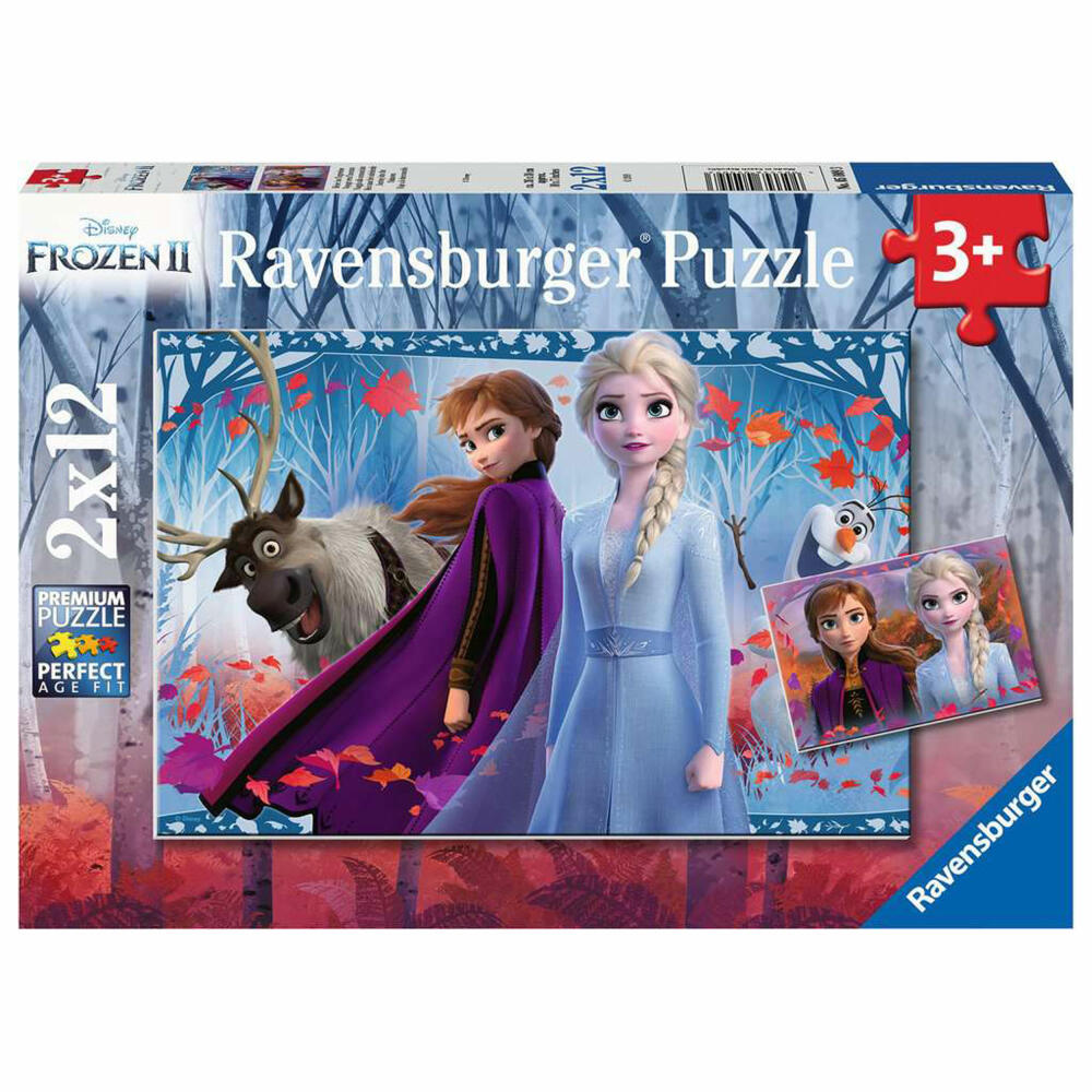 Ravensburger Kinderpuzzle Reise ins Ungewisse, Puzzle, 2x12 Teile, 05009