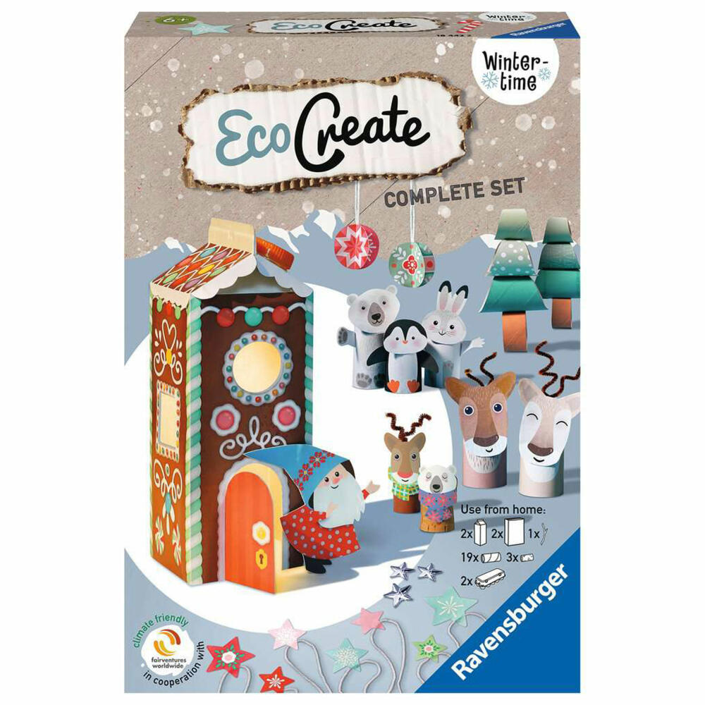 Ravensburger Bastelset Eco Create Midi Wintertime, Kreativset, 18442