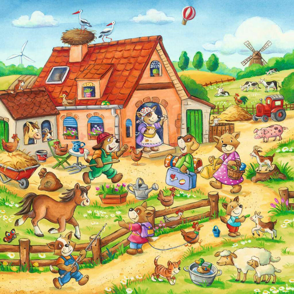 Ravensburger Kinderpuzzle Ferien auf dem Land, Puzzle, 3x49 Teile, 05249
