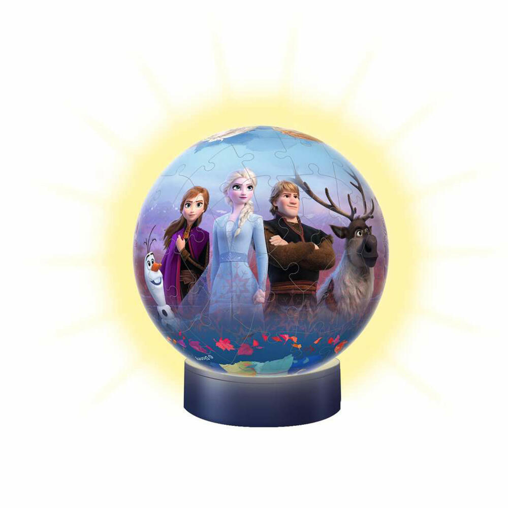 Ravensburger 3D Puzzle Ball Night Light Disney Frozen 2, Puzzle, illuminated, 72 pieces, 11141