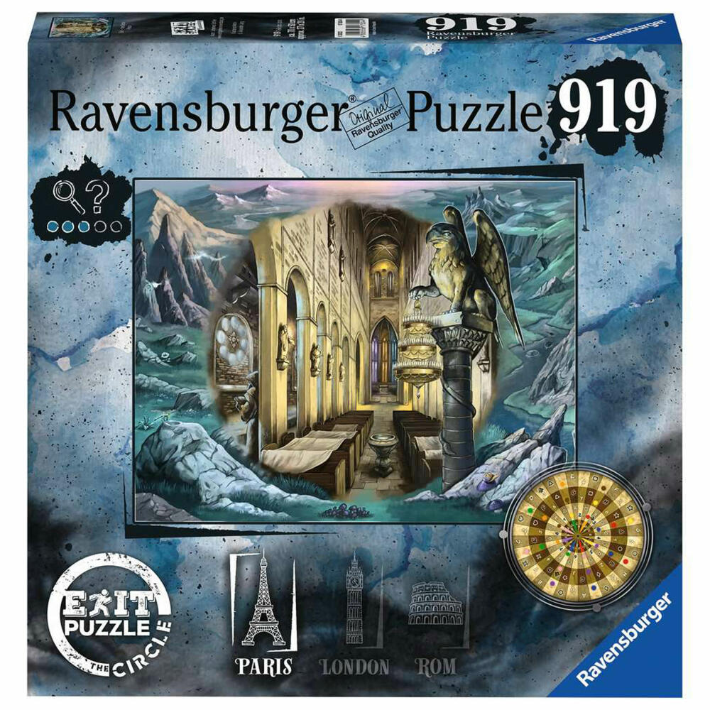 Ravensburger Puzzle EXIT - The Circle in Paris, Erwachsenenpuzzle, 945 Teile, 17304