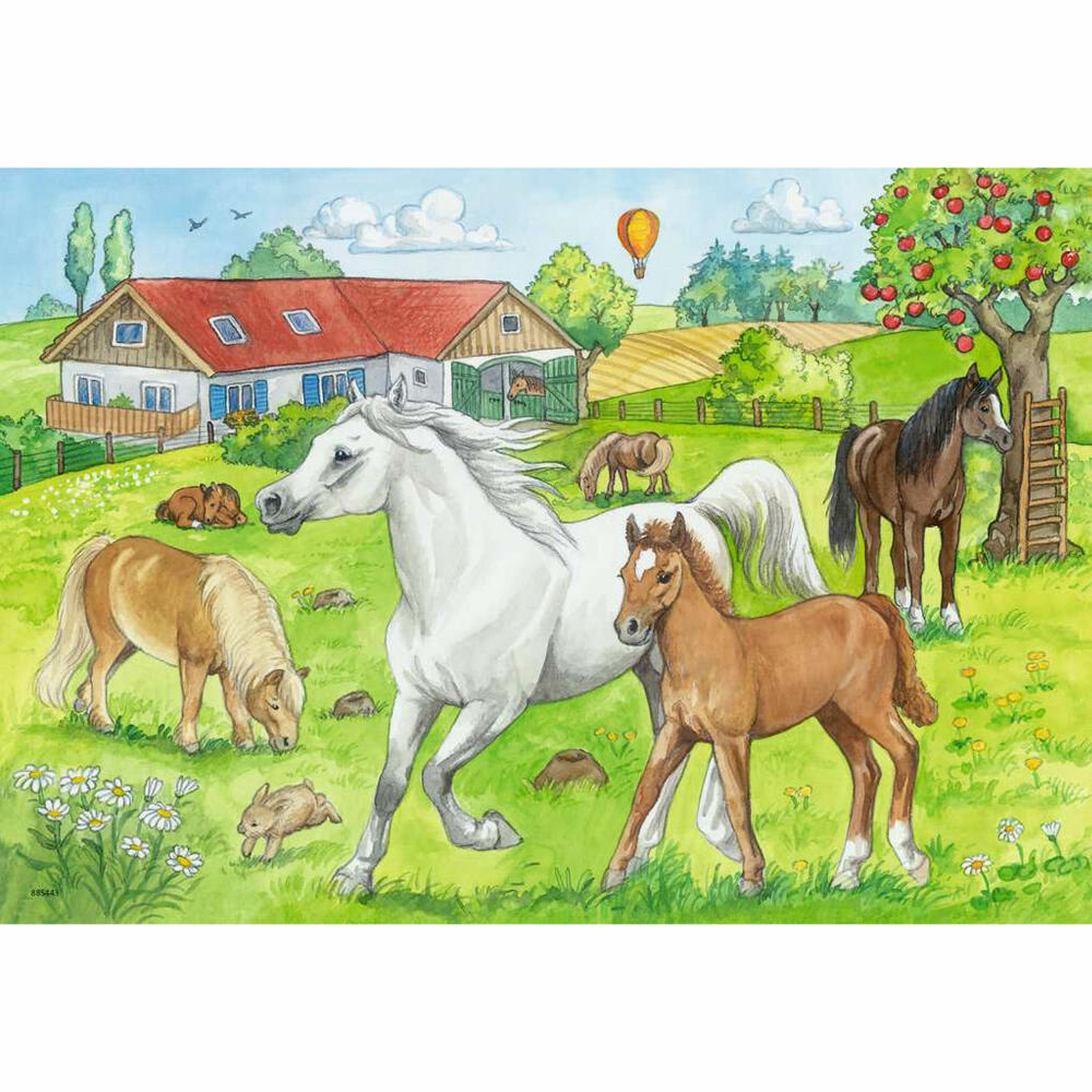 Ravensburger Kinderpuzzle Auf dem Pferdehof, Puzzle, 2x24 Teile, 07833