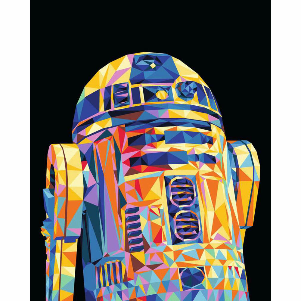 Ravensburger Malen nach Zahlen Star Wars - R2-D2, Malvorlage mit Farben und Pinsel, 23730