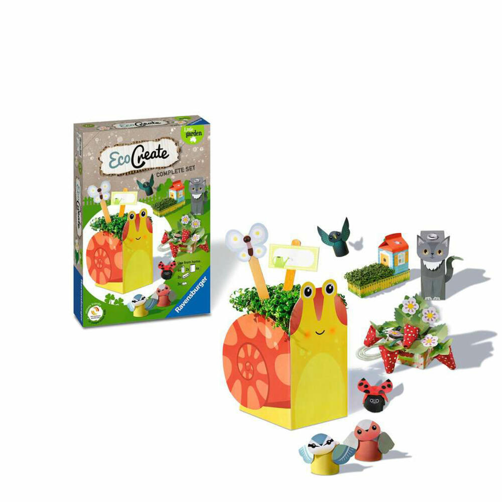 Ravensburger Bastelset Eco Create Midi Little Garden, Kreativset, 18441