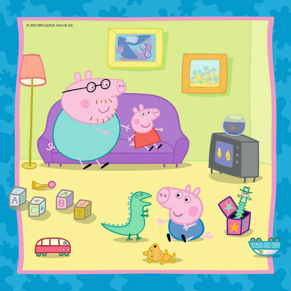 Ravensburger Kinderpuzzle Peppas Familie und Freunde, Puzzle, 3x49 Teile, 05579