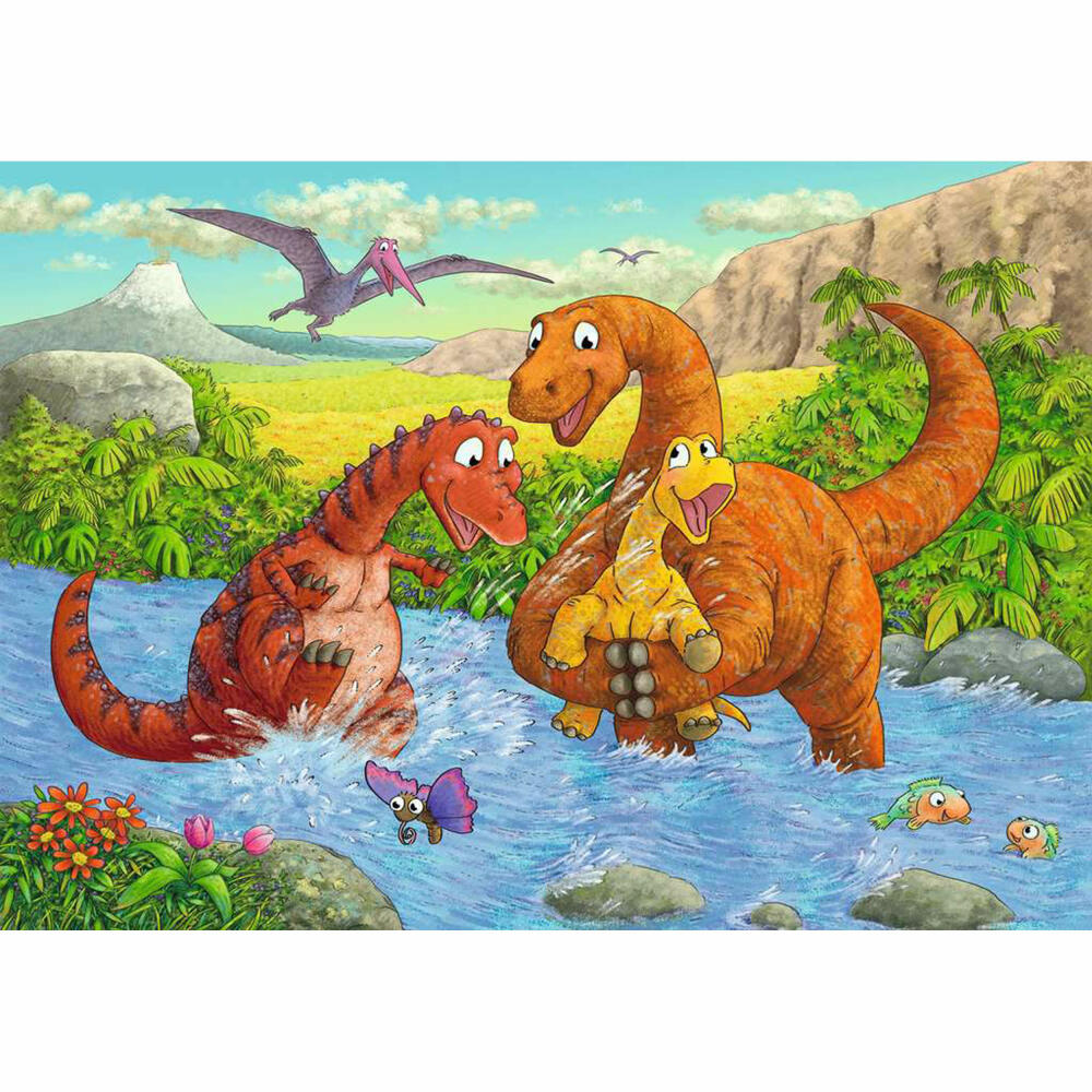 Ravensburger Kinderpuzzle Spielende Dinos, Puzzle, 2x24 Teile, 05030