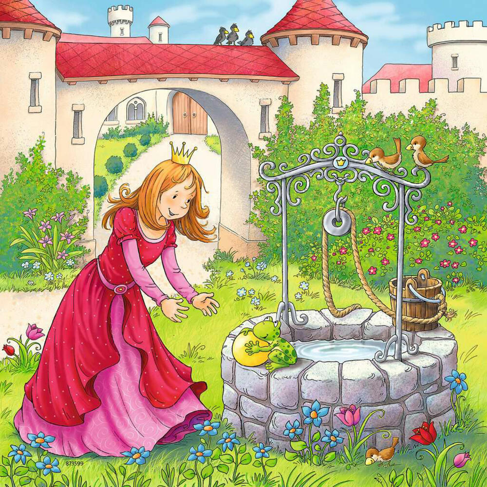 Ravensburger Kinderpuzzle Rapunzel, Rotkäppchen & der Froschkönig, Puzzle, 3x49 Teile, 08051