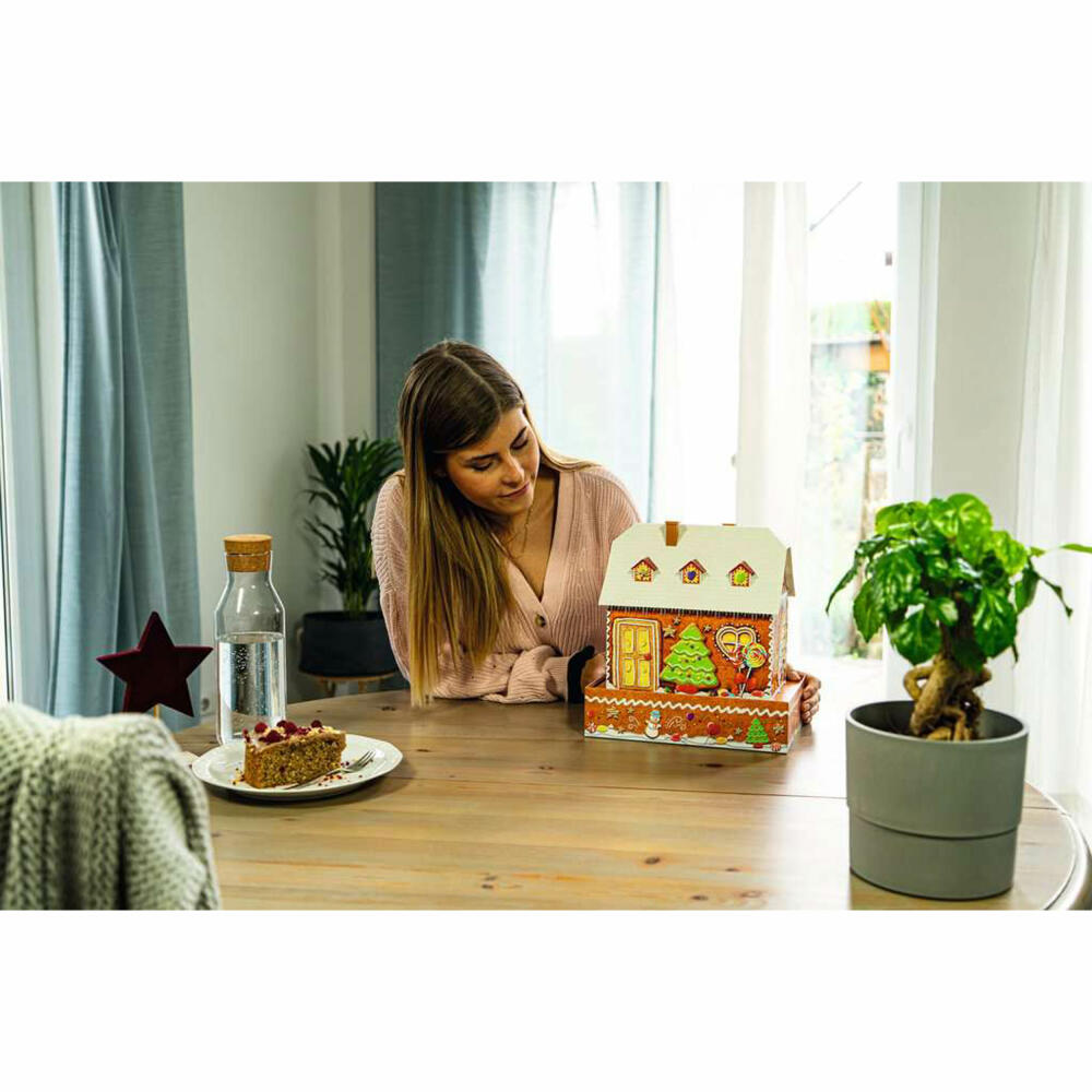 Ravensburger 3D-Puzzle Lebkuchenhaus bei Nacht, dreidimensionales Puzzle, 216 Teile, 11237