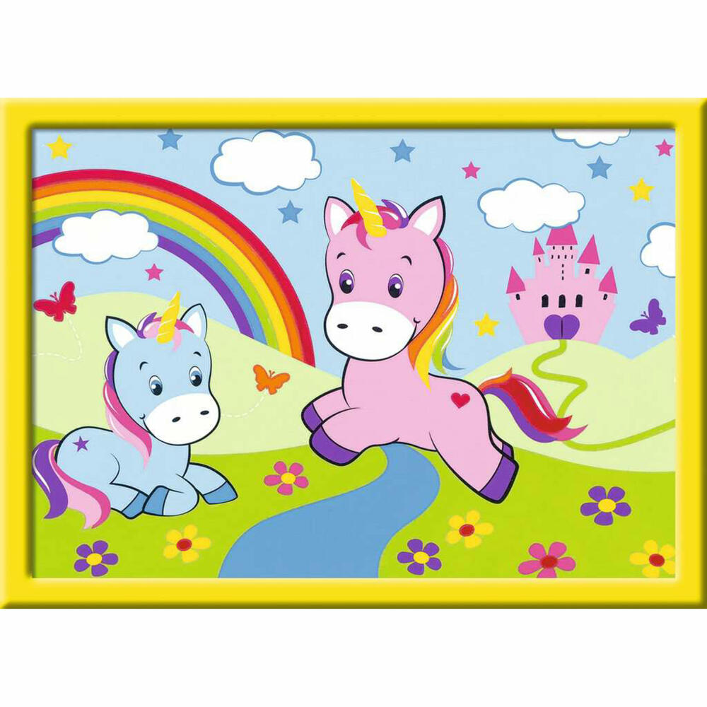 Ravensburger Malen nach Zahlen Traumhafte Einhornwelt, Mal-Set für Kinder, 27696