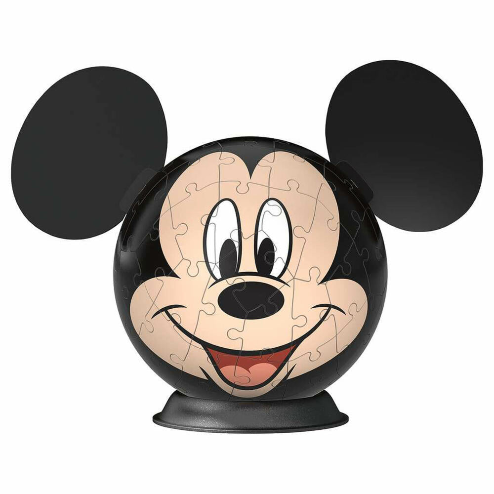 Ravensburger 3D Puzzle Ball Disney Mickey Mouse, three-dimensional puzzle, 72 pieces, 11761