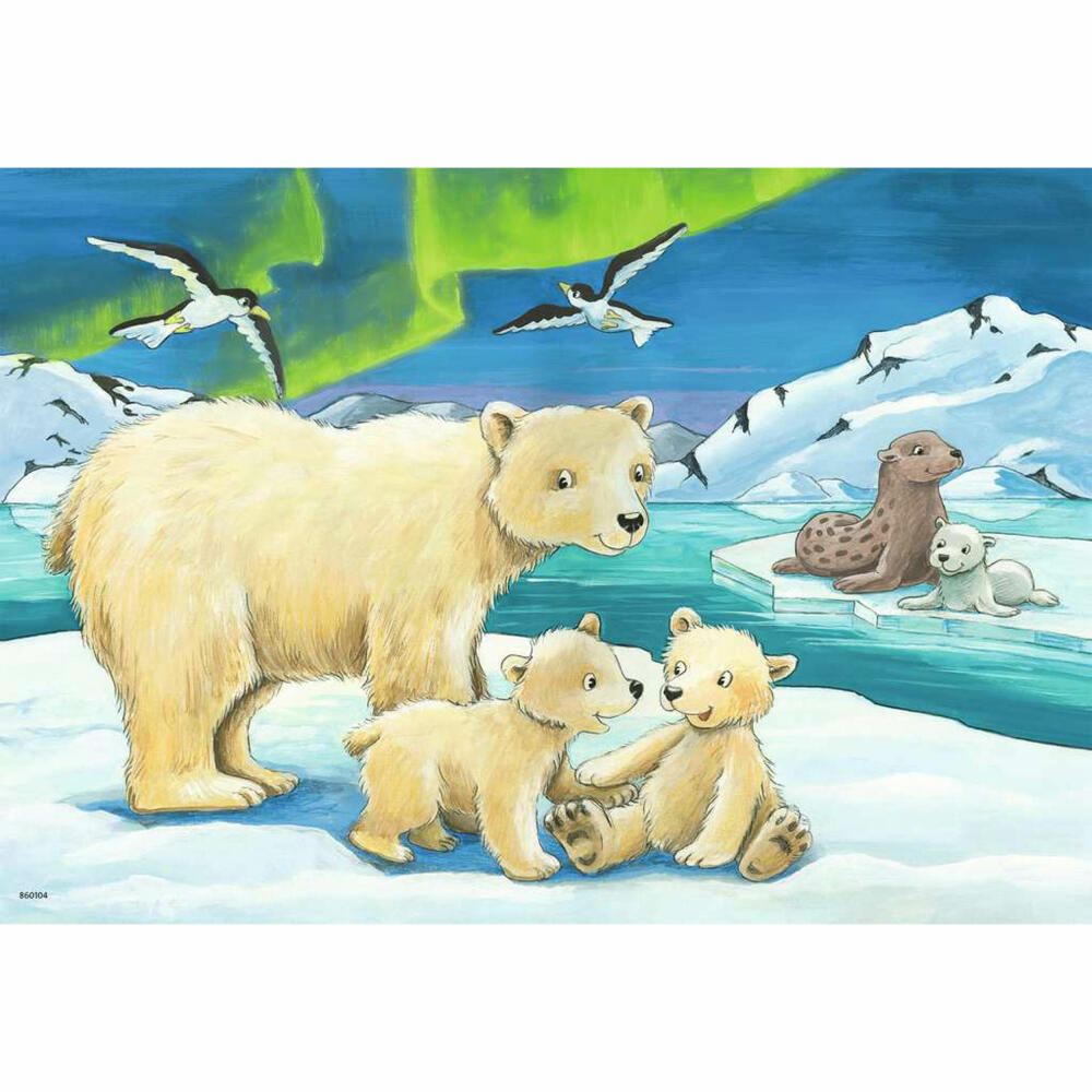 Ravensburger Children's Puzzle Animal Children from all over the World, Puzzle, 2x12 pieces, 05095