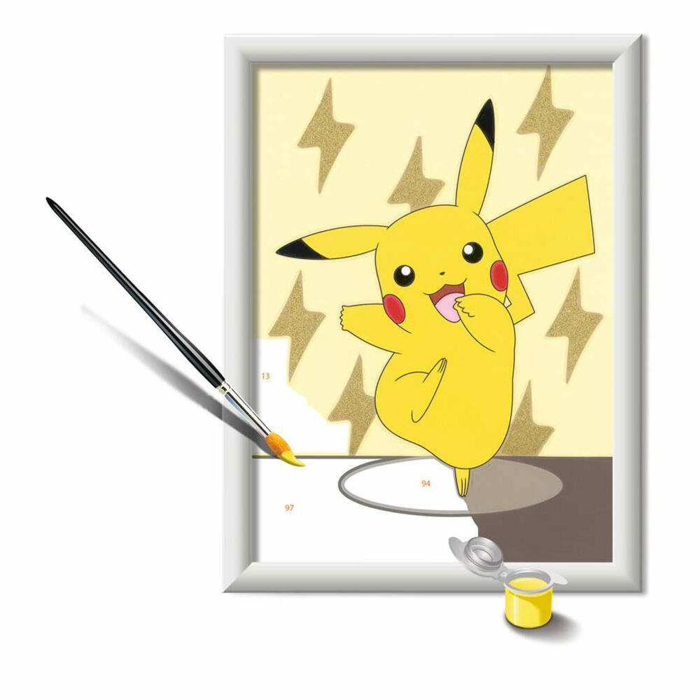 Ravensburger Malen nach Zahlen Pikachu, Mal-Set für Kinder, 20084