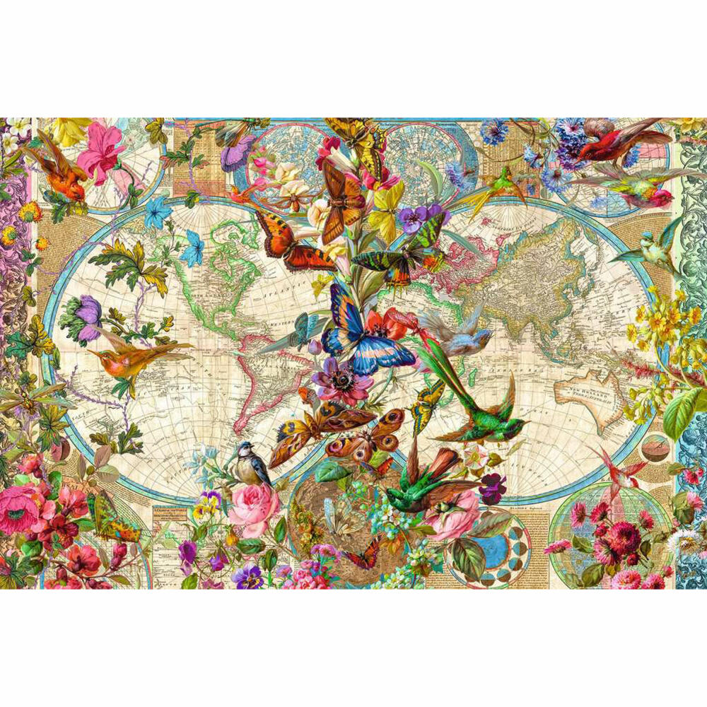 Ravensburger Puzzle World Map with Butterflies, Adult Puzzle, 3000 Pieces, 17117